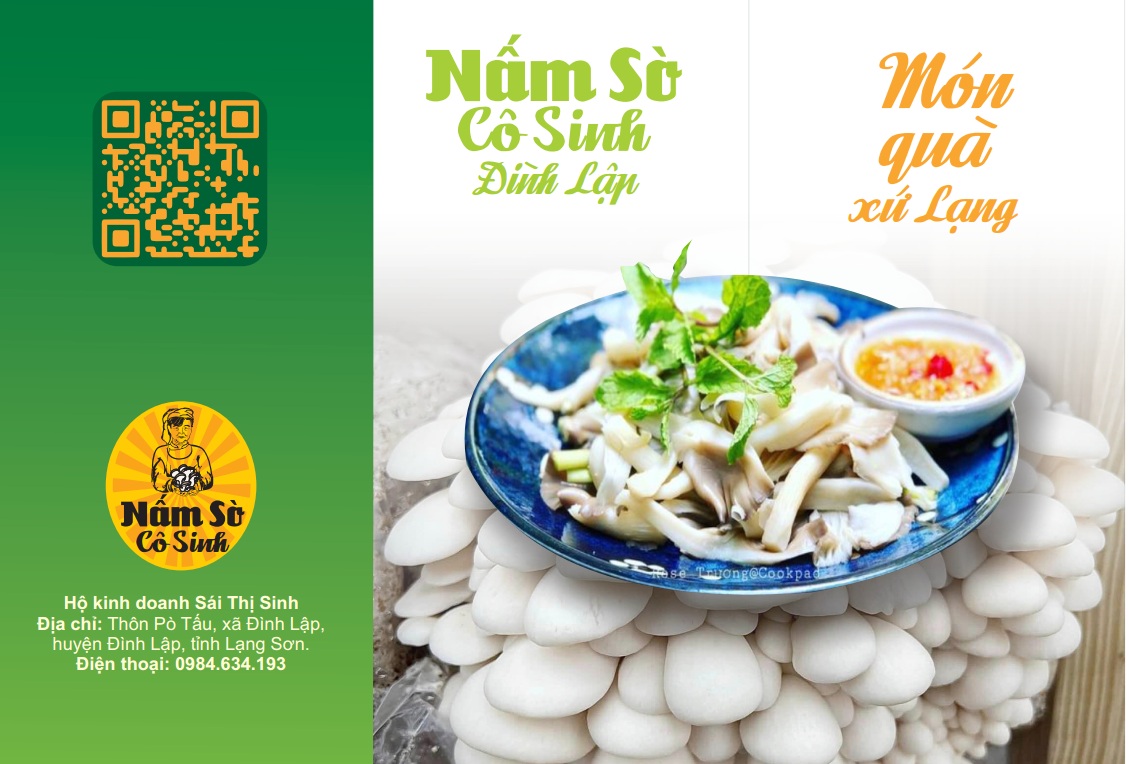 Nấm sò cô Sinh Đình Lập