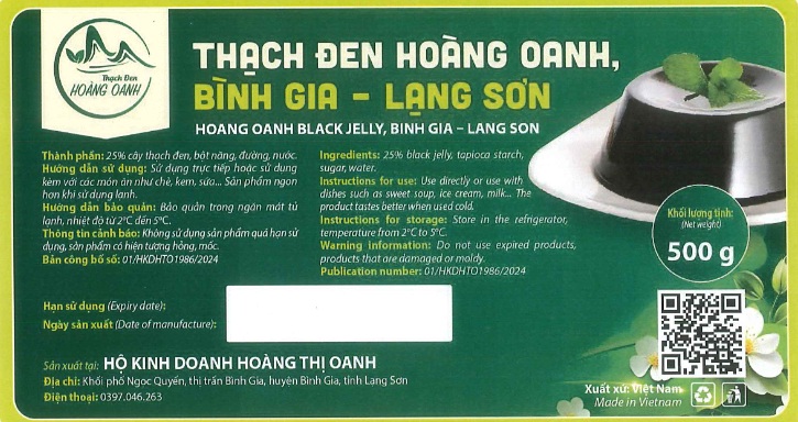 Thạch đen Hoàng Oanh Bình Gia - Lạng Sơn